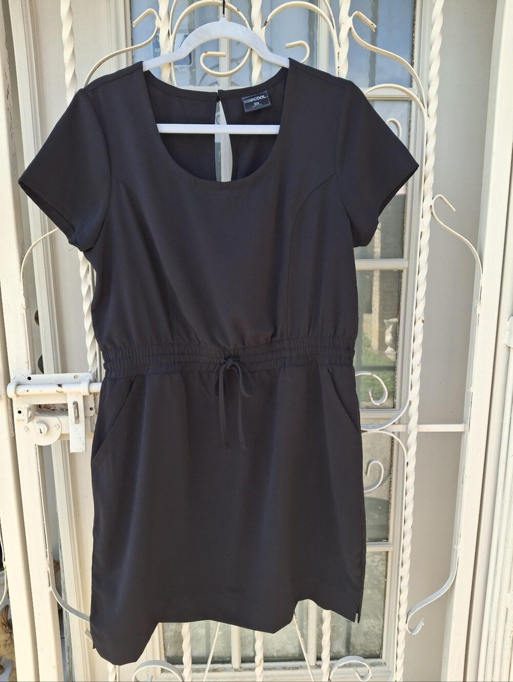 32 Degrees Soft Twill Black Drawstring Waist Dress Women Size Medium - Picture 4 of 16